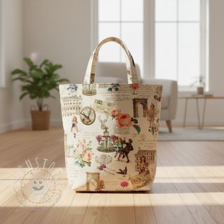 Dekostoff premium Linenlook Poetry Romantic Scene digital print