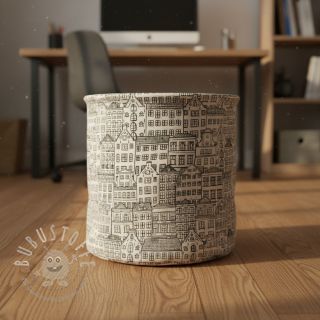 Dekostoff Linenlook Townhouse Fine Line