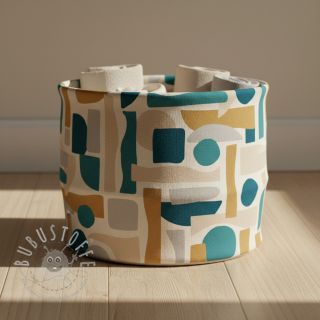 Dekostoff Linenlook Abstract Form Fusion