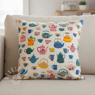 Dekostoff premium Happy Teapot Party