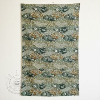 Dekostoff jacquard Nuage allover kaki