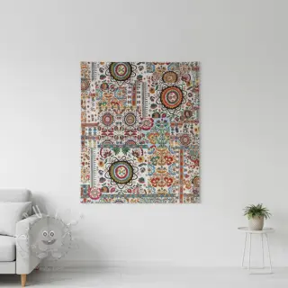 Dekostoff jacquard Ethnic multico