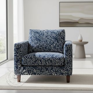 Dekostoff jacquard Anthéa bleu