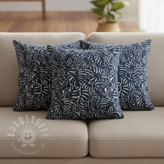 Dekostoff jacquard Anthéa bleu