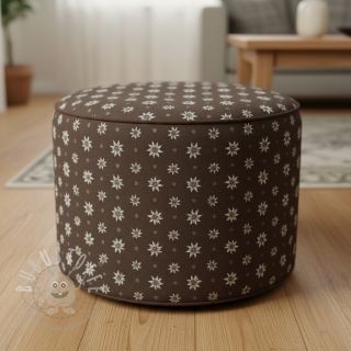 Dekostoff jacquard DOUBLE FACE Landhaus Edelweiss taupe