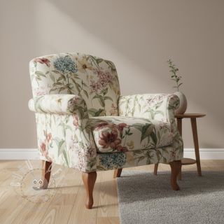 Dekostoff Linenlook premium Flower Dreamy Field digital print