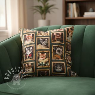 Dekostoff Cats Golden Age digital print