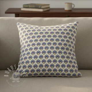 Dekostoff Linenlook Graphic Peacock