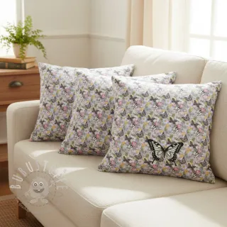 Dekostoff Genoveva butterfly lila digital print