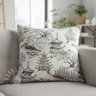 Dekostoff Haru beige digital print