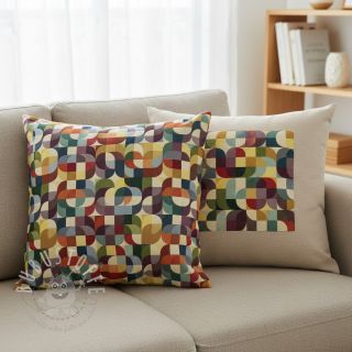 Dekostoff GOBELIN PREMIUM Graphic retro shapes