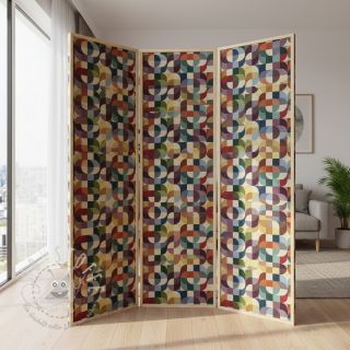 Dekostoff GOBELIN Graphic retro shapes