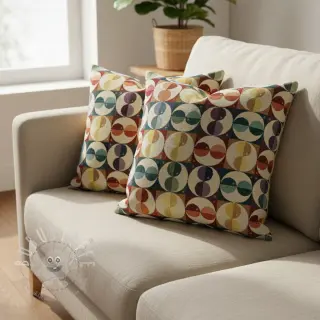 Dekostoff GOBELIN PREMIUM Graphic square circle