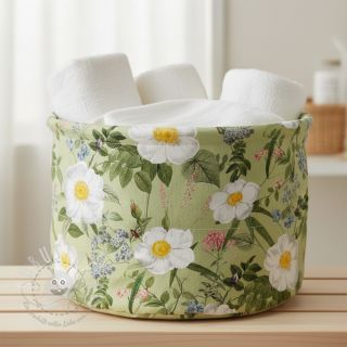 Dekostoff Romantic rose garden digital print