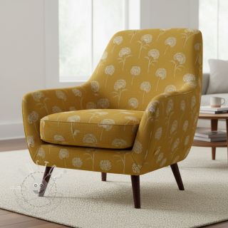 Dekostoff Linenlook Elegant dandelion golden yellow