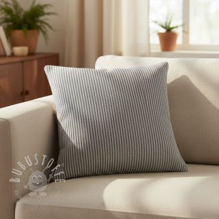 Dekostoff DOBBY Colored stripe navy blue