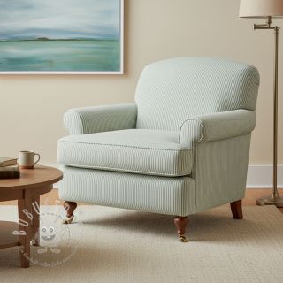 Dekostoff DOBBY Colored stripe soft green