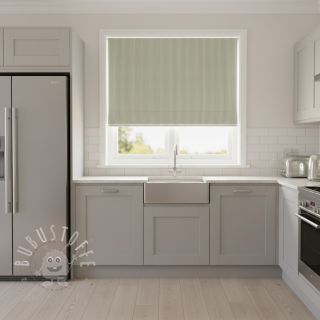 Dekostoff DOBBY Colored stripe soft green