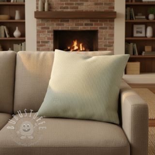 Dekostoff DOBBY Colored stripe soft green