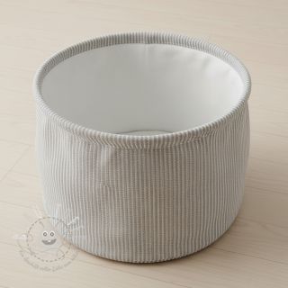 Dekostoff DOBBY Colored stripe grey