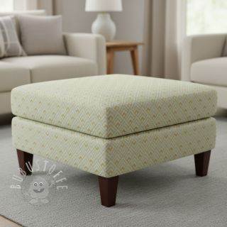 Dekostoff Linenlook Art deco cubes mint metallic premium