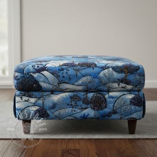 Dekostoff Forest hill winter digital print