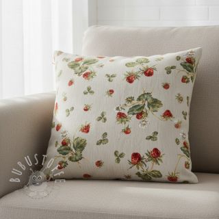 Dekostoff Linenlook Wild strawberries