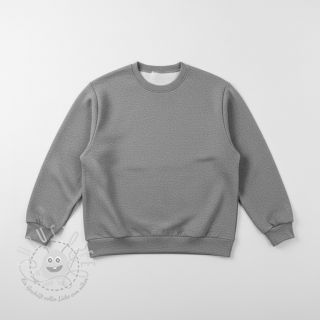Sweat kuschel MELANGE middle grey