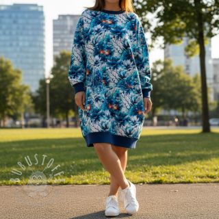 Sweatstoff Flower galaxy design B digital print