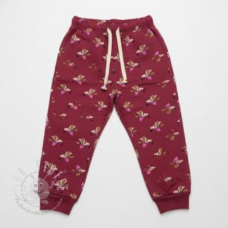 Sweatstoff Dogs and hearts red