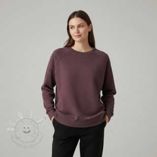 Sweat kuschel JOGGING aubergine melange