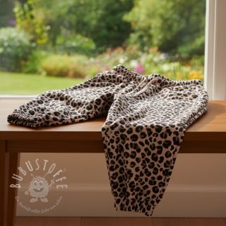 Sweatstoff Happy faces beige digital print