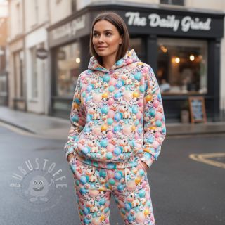 Sweatstoff Happy horse design A digital print