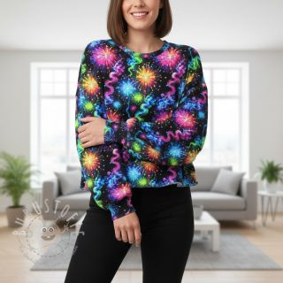 Sweatstoff Fire works design C digital print