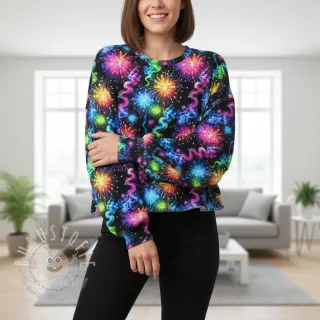Sweatstoff Fire works design C digital print