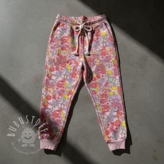 Sweatstoff Abstract flowers pink digital print