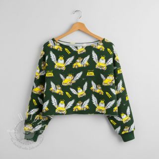 Sweatstoff Retro design A digital print