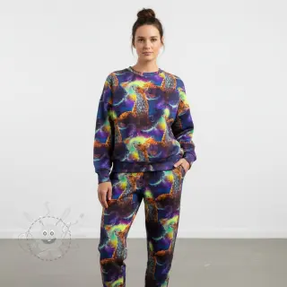 Sweatstoff Fantasy planets digital print