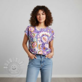 Jersey Shells lavender digital print