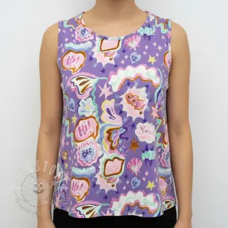 Jersey Shells lavender digital print