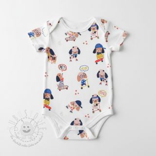 Jersey Dogs white digital print