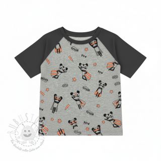 Jersey NEON Super heroes light grey melange