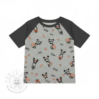 Jersey NEON Super heroes light grey melange