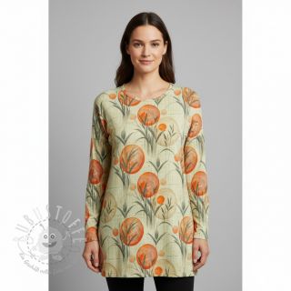 Jersey VISCOSE Enjoy The Silence orange digital print