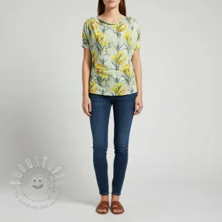 Jersey VISCOSE Enjoy The Silence lemon digital print