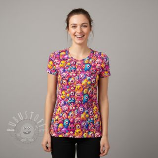 Jersey Funny faces design B digital print