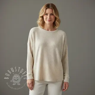Jersey Baumwoll-Leinen WAFFLE SIMPLY NATURAL
