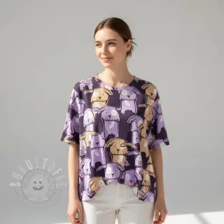 Jersey Funny dogs dark purple