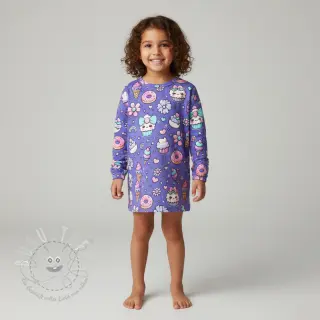 Jersey Sweet food lavender digital print