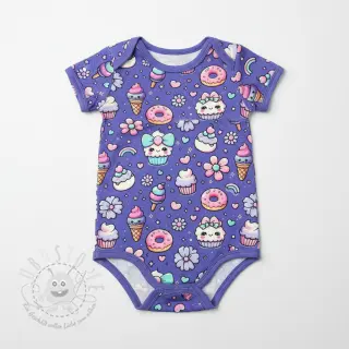 Jersey Sweet food lavender digital print